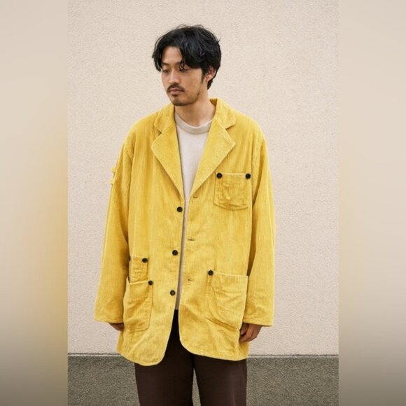 Enyce Mustard Yellow Corduroy Oversized Utility Jacket XXXL - Picture 1 of 13
